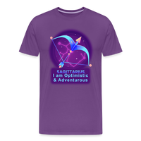 Thumbnail for Men's Neon Sagittarius Premium T-Shirt - purple