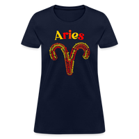 Thumbnail for Women's Power Words Aries T-Shirt - navy