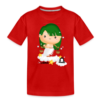 Thumbnail for Kid’s Astro Girl Libra Premium Organic T-Shirt - red