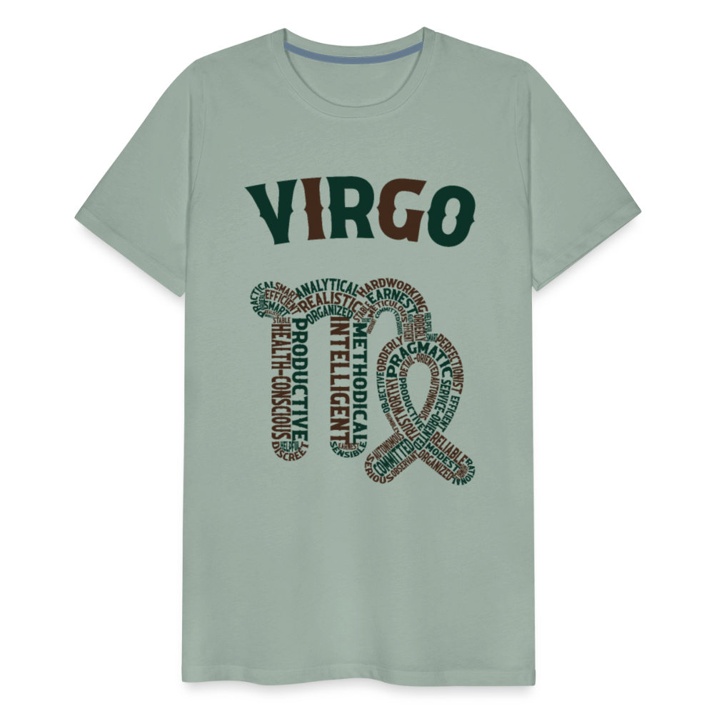 Men's Power Words Virgo Premium T-Shirt - steel green