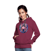 Thumbnail for Women’s Mythical Cancer Premium Hoodie - burgundy