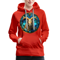 Thumbnail for Women’s Mosaic Capricorn Premium Hoodie - red