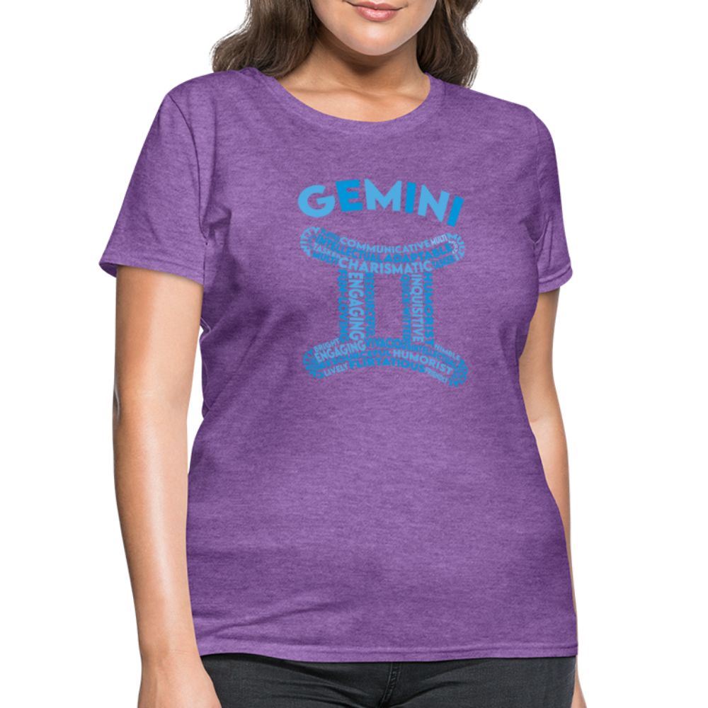 Women's Power Words Gemini T-Shirt - purple heather