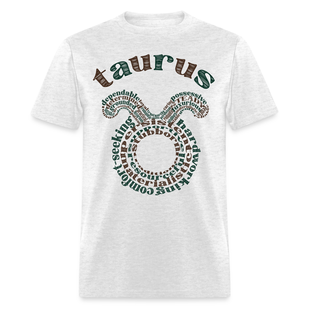 Men's Power Words Taurus Classic T-Shirt - light heather gray