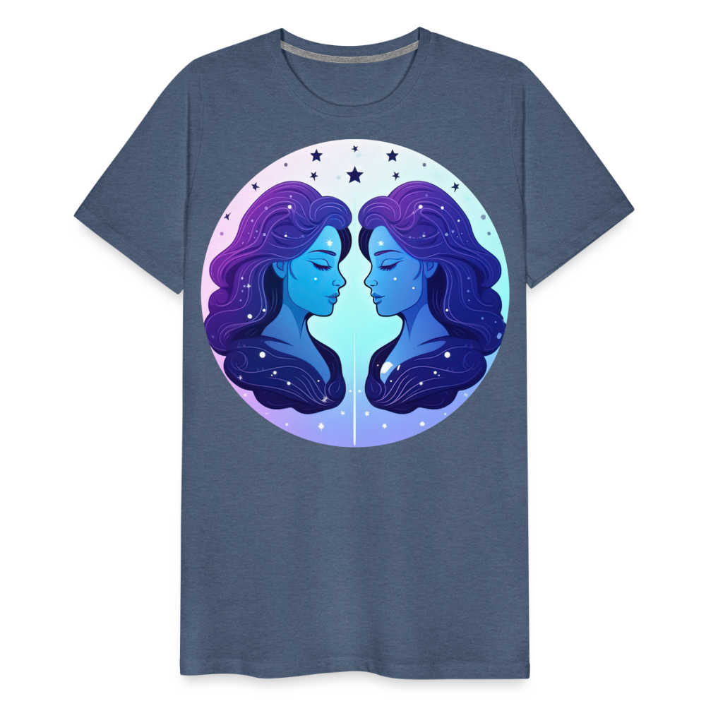 Men's Magic Gemini Premium T-Shirt - heather blue