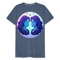 Thumbnail for Men's Magic Gemini Premium T-Shirt - heather blue