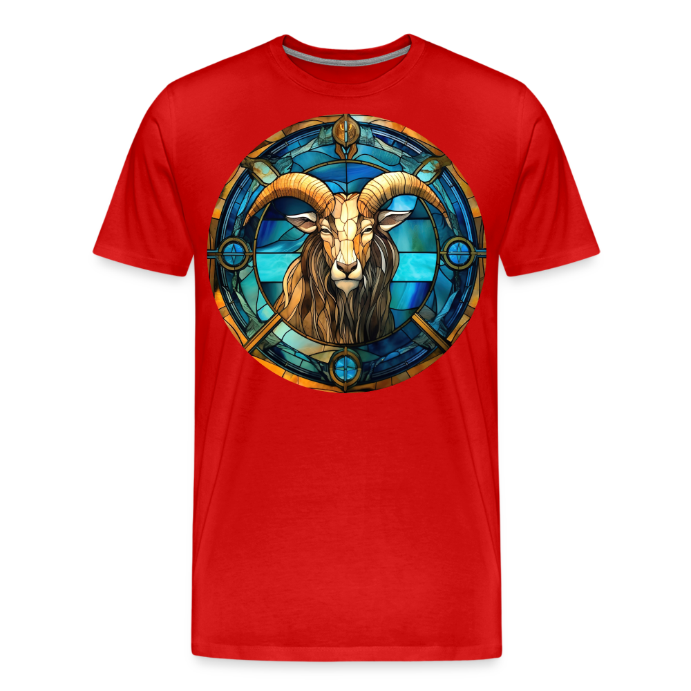 Men's Mosaic Capricorn Premium T-Shirt - red