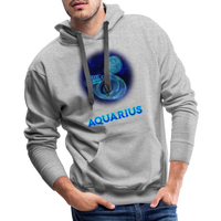 Thumbnail for Men’s Aquarius Premium Hoodie - heather grey