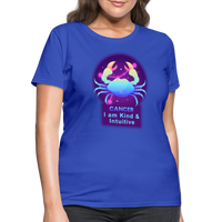 Thumbnail for Women's Neon Cancer T-Shirt - royal blue