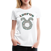 Thumbnail for Women's Power Words Taurus Premium T-Shirt - white