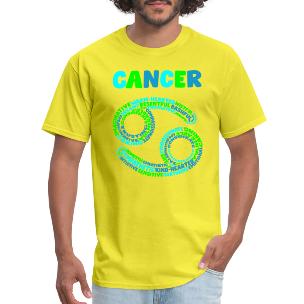 Men's Power Words Cancer Classic T-Shirt - yellow