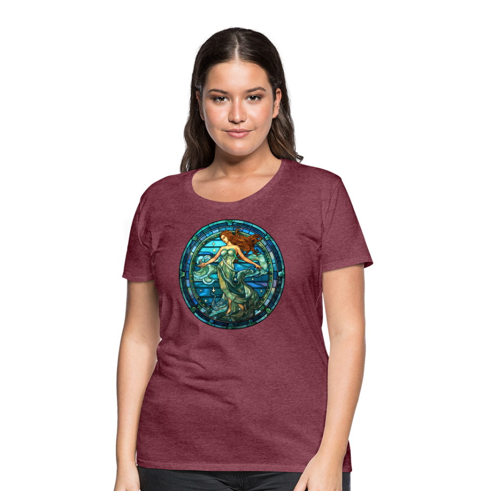 Women’s Mosaic Aquarius Premium T-Shirt - heather burgundy