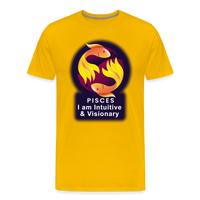 Thumbnail for Men's Glow Pisces Premium T-Shirt - sun yellow