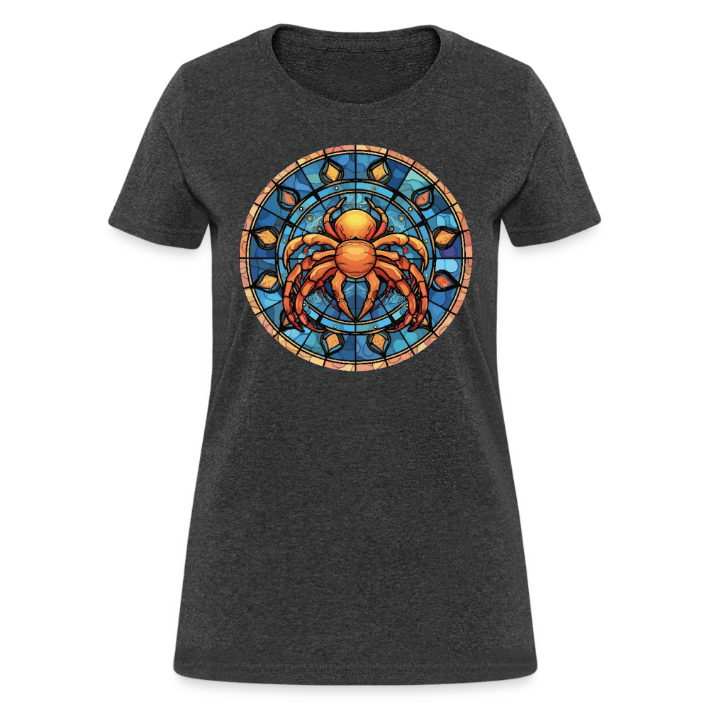 Women's Mosaic Cancer T-Shirt - heather black