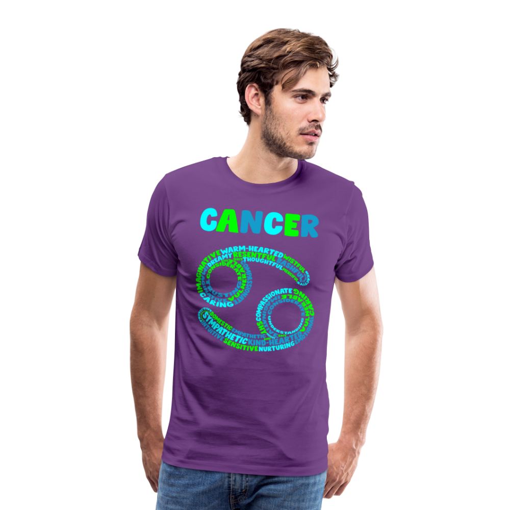 Men's Power Words Cancer Premium T-Shirt - purple