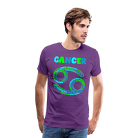 Thumbnail for Men's Power Words Cancer Premium T-Shirt - purple