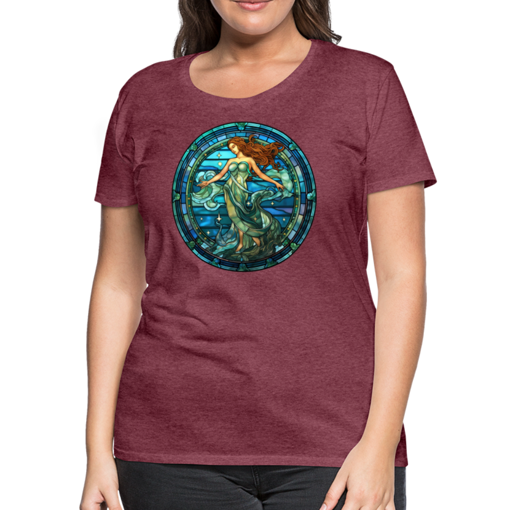 Women’s Mosaic Aquarius Premium T-Shirt - heather burgundy