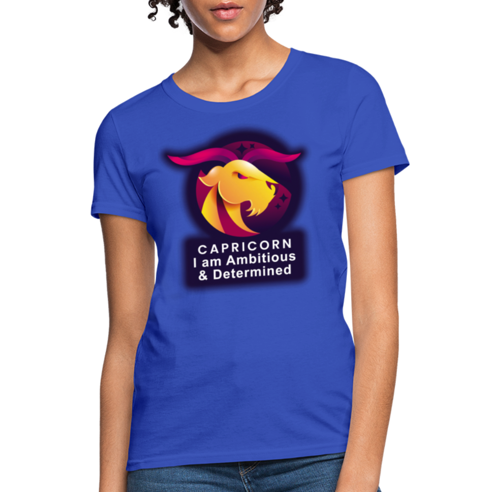 Women's Glow Capricorn T-Shirt - royal blue