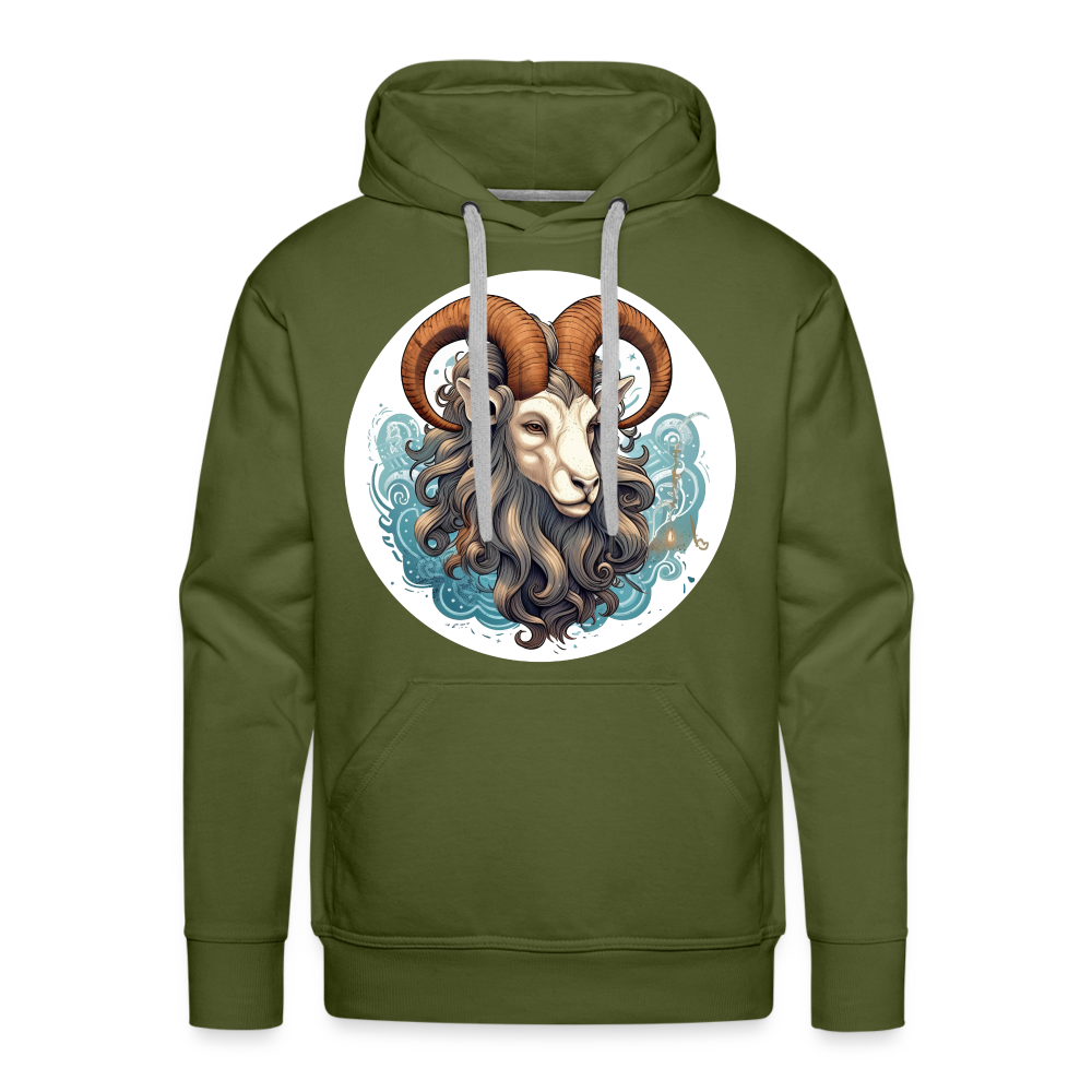 Men’s Symbol Capricorn Premium Hoodie - olive green