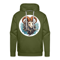 Thumbnail for Men’s Symbol Capricorn Premium Hoodie - olive green