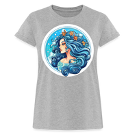 Thumbnail for Women's Symbol Aquarius Relaxed Fit T-Shirt - heather gray