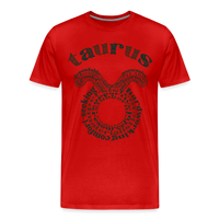 Thumbnail for Men's Power Words Taurus Premium T-Shirt - red