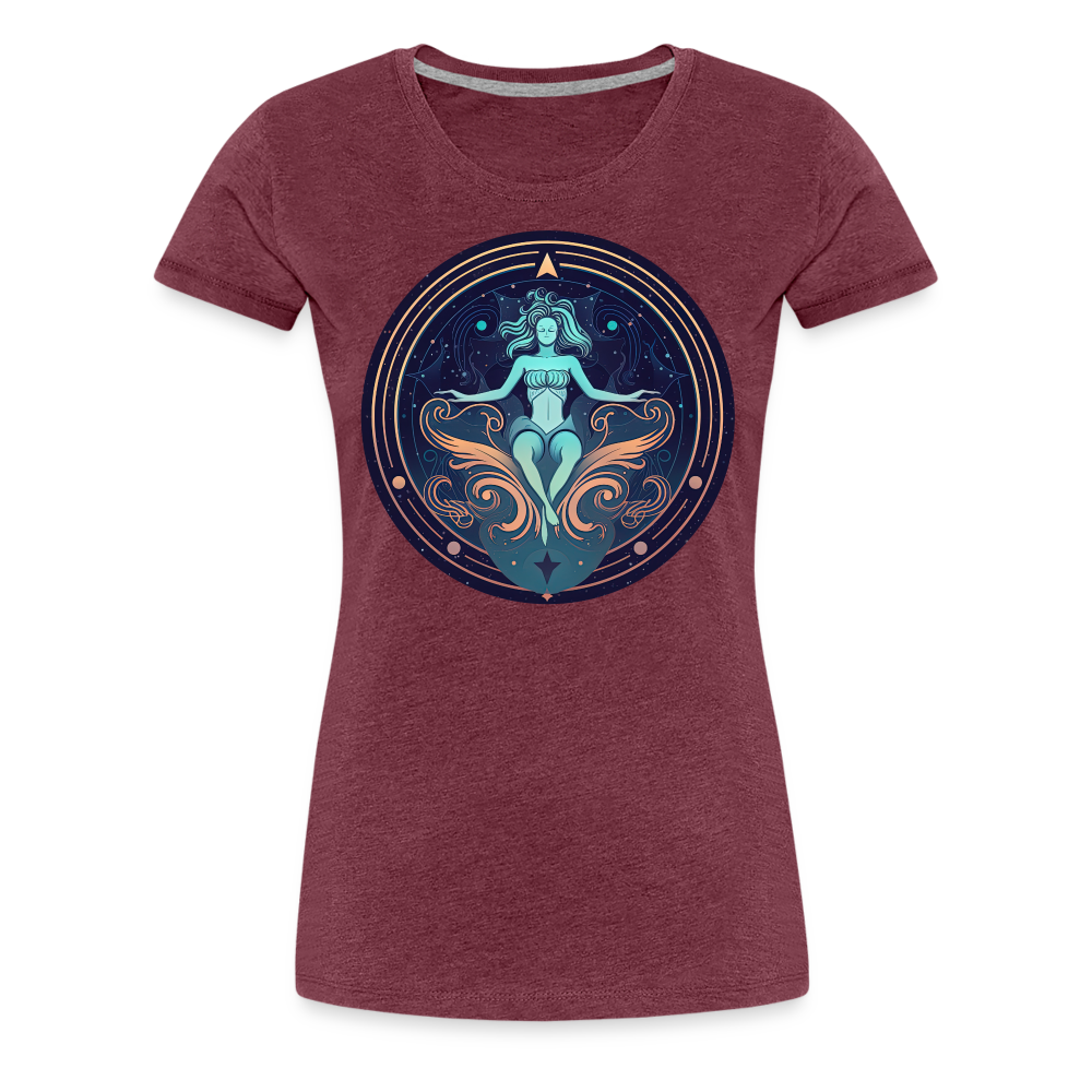 Women’s Mystic Aquarius Premium T-Shirt - heather burgundy