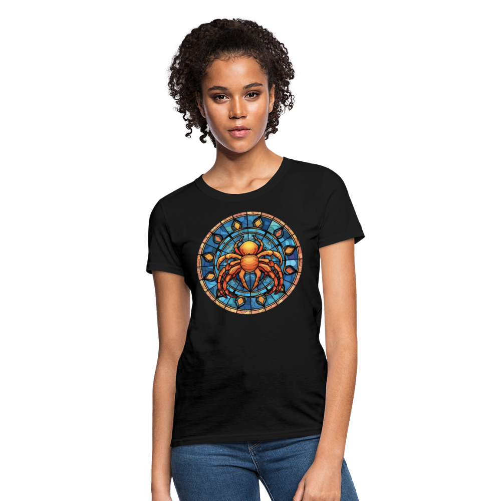 Women's Mosaic Cancer T-Shirt - black