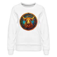 Thumbnail for Women’s Mosaic Taurus Premium Sweatshirt - white