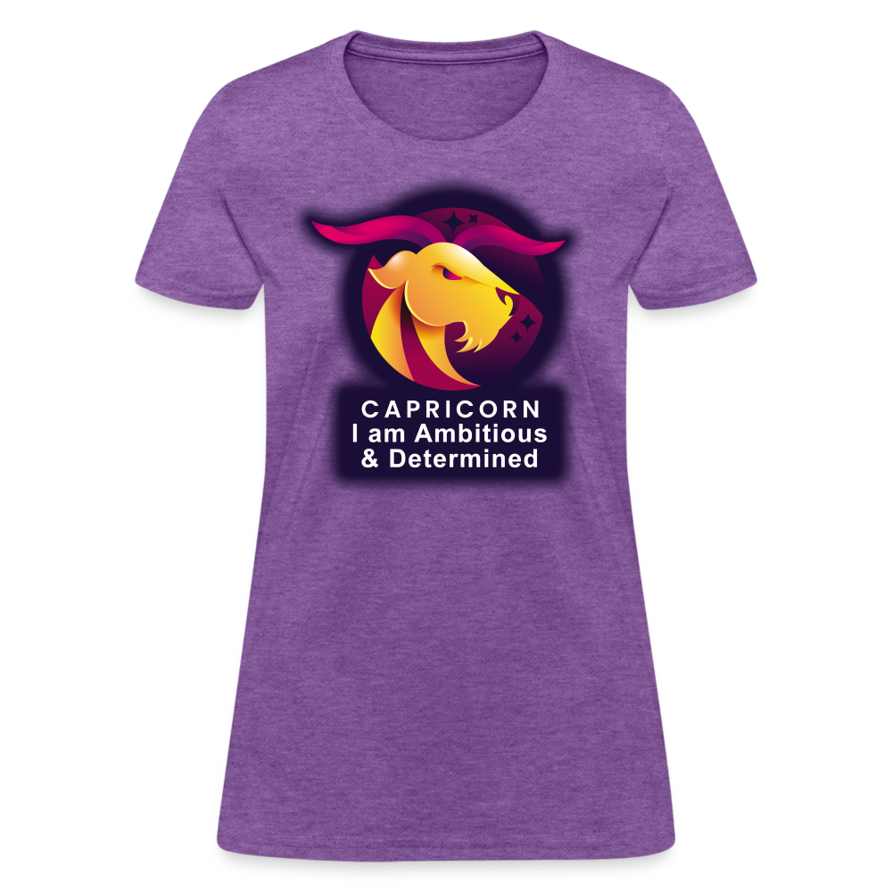 Women's Glow Capricorn T-Shirt - purple heather