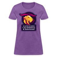 Thumbnail for Women's Glow Capricorn T-Shirt - purple heather