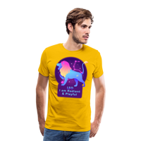 Thumbnail for Men's Neon Leo Premium T-Shirt - sun yellow