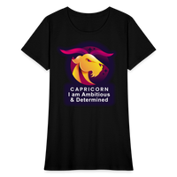 Thumbnail for Women's Glow Capricorn T-Shirt - black