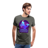 Thumbnail for Men's Neon Capricorn Premium T-Shirt - asphalt gray