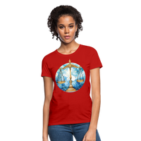 Thumbnail for Women's Mythical Libra T-Shirt - red