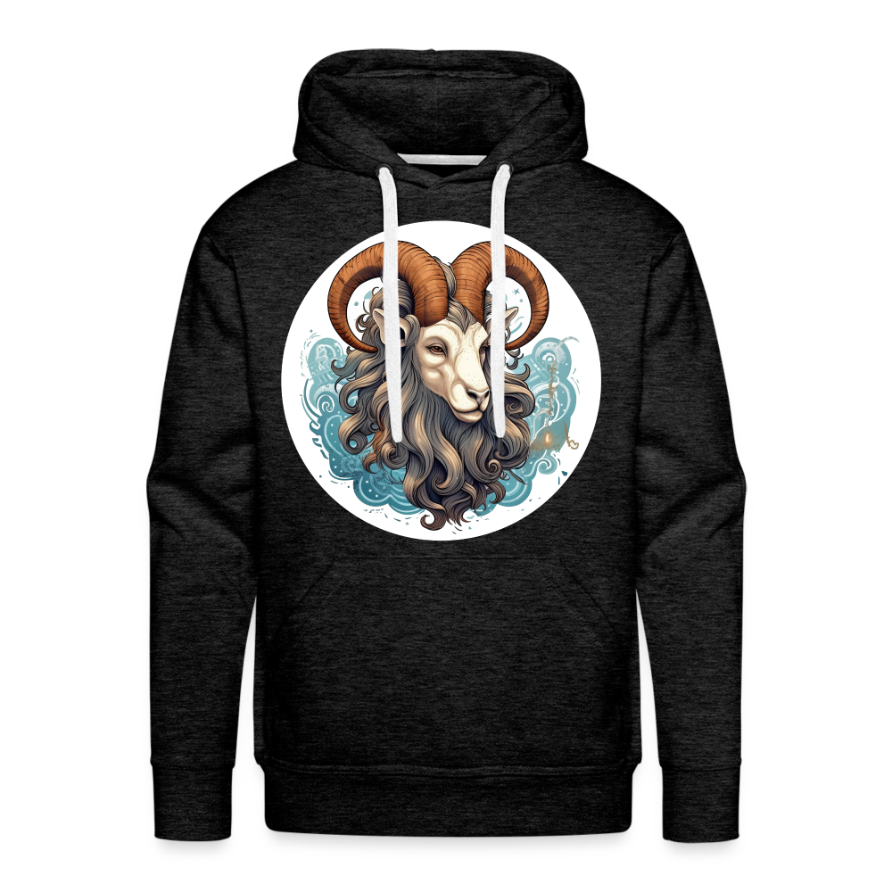 Men’s Symbol Capricorn Premium Hoodie - charcoal grey