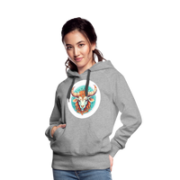 Thumbnail for Women’s Symbol Taurus Premium Hoodie - heather grey