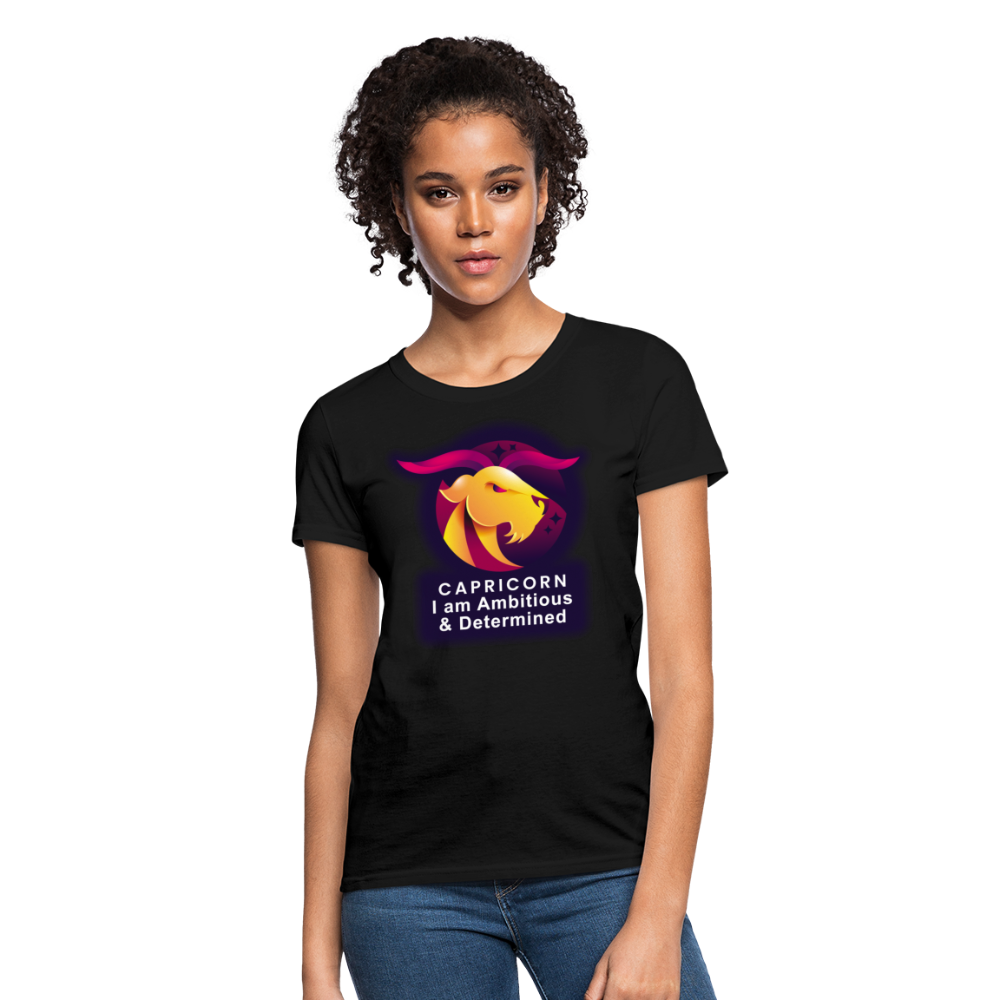 Women's Glow Capricorn T-Shirt - black