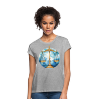 Thumbnail for Women's Mythical Libra Relaxed Fit T-Shirt - heather gray