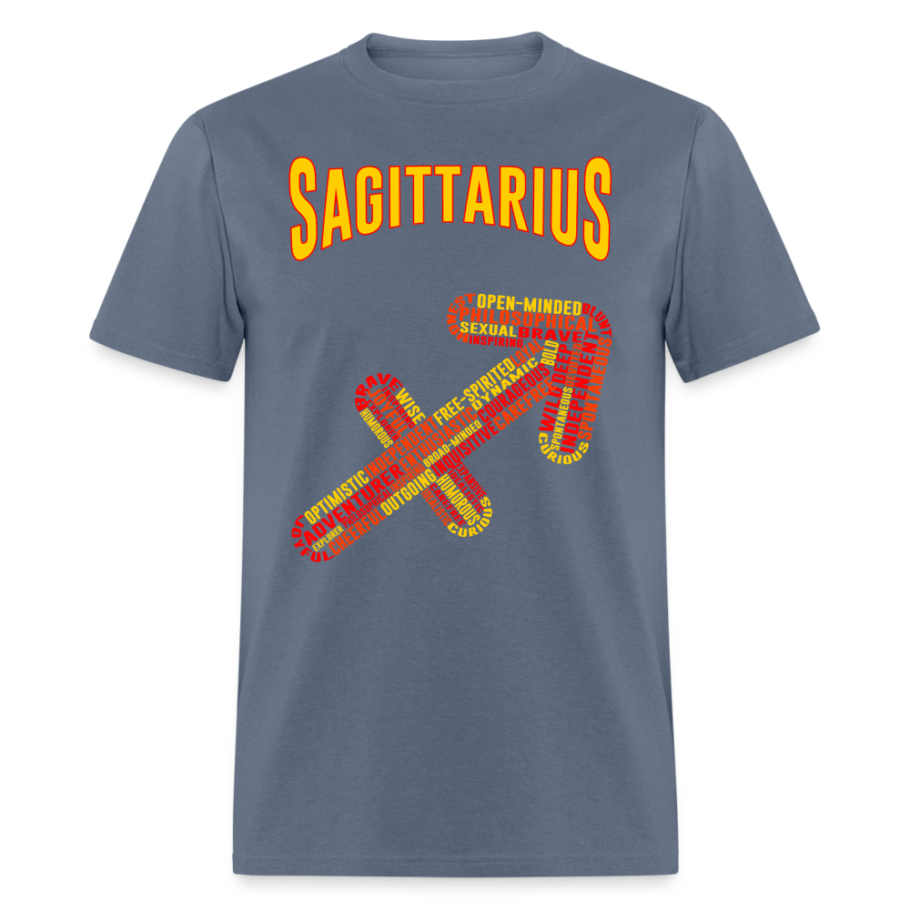 Men's Power Words Sagittarius Classic T-Shirt - denim