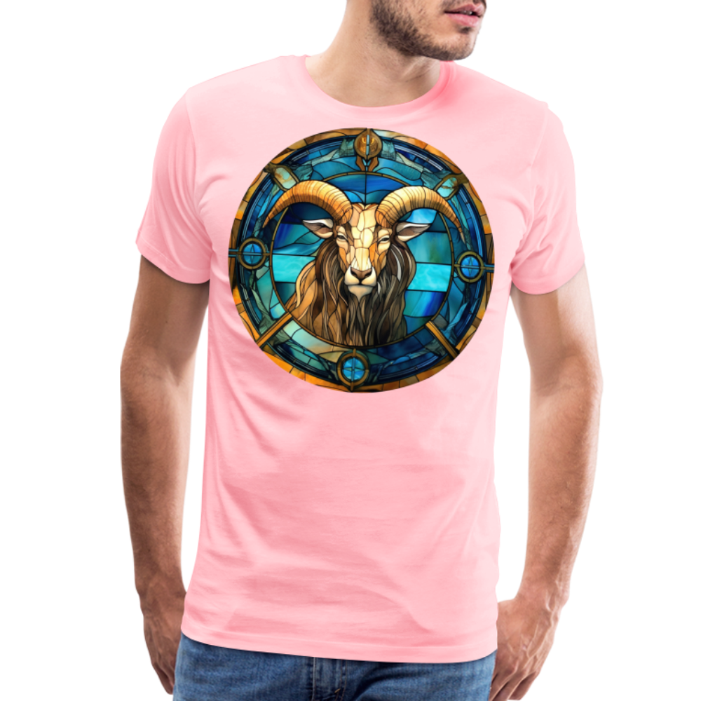 Men's Mosaic Capricorn Premium T-Shirt - pink