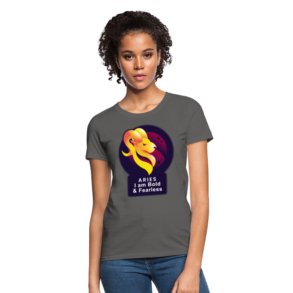 Women's Glow Aries T-Shirt - charcoal