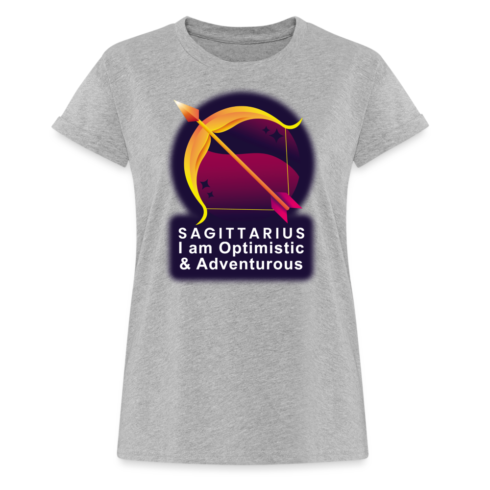 Women's Glow Sagittarius Relaxed Fit T-Shirt - heather gray