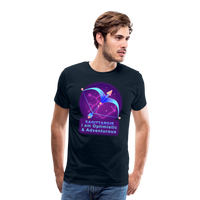 Thumbnail for Men's Neon Sagittarius Premium T-Shirt - deep navy