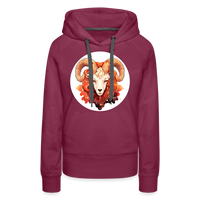 Thumbnail for Women’s Symbol Aries Premium Hoodie - burgundy