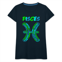 Thumbnail for Women's Power Words Pisces Premium T-Shirt - deep navy