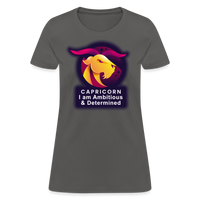 Thumbnail for Women's Glow Capricorn T-Shirt - charcoal