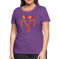 Thumbnail for Women's Power Words Aries Premium T-Shirt - purple