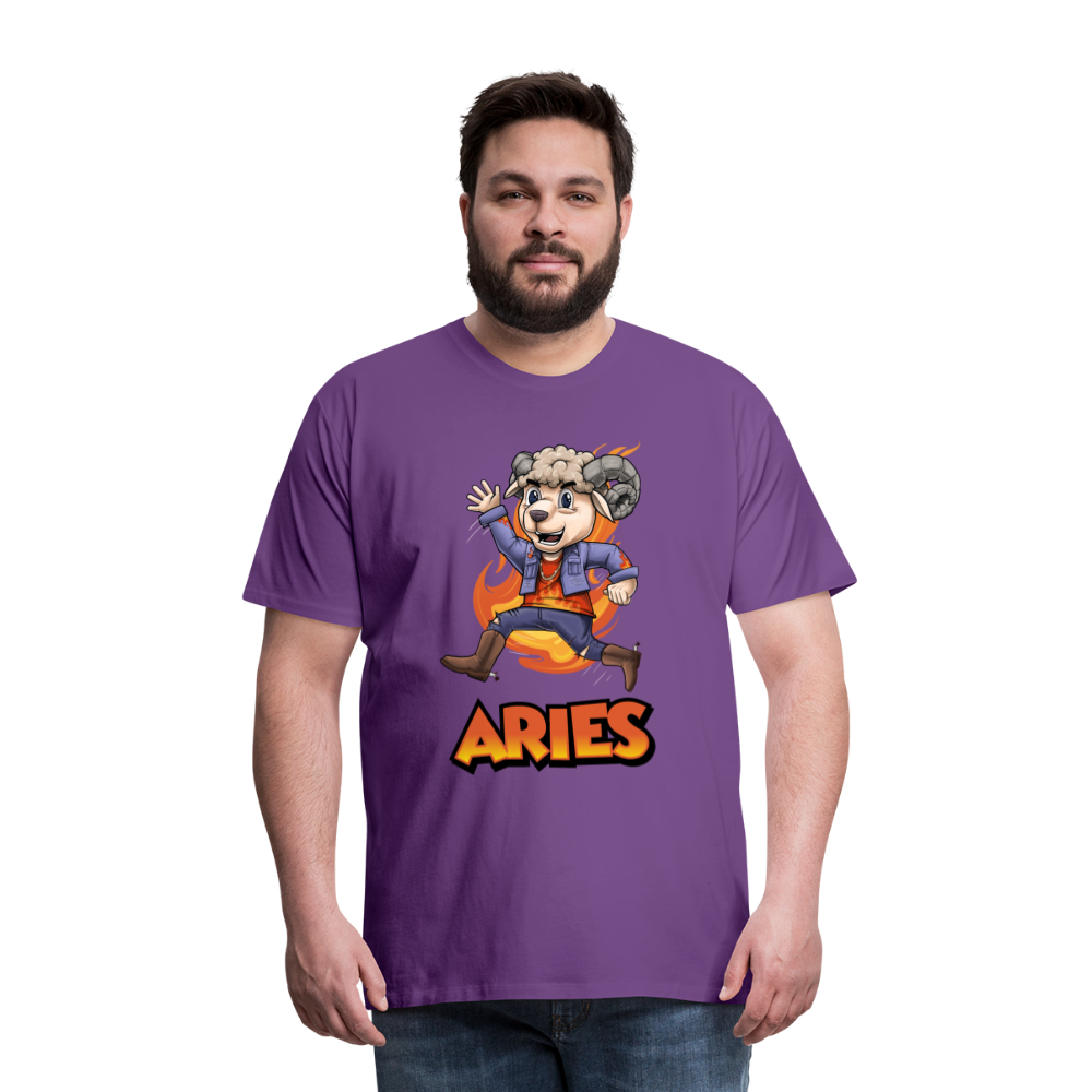 Men's Playful Aries Premium T-Shirt - purple