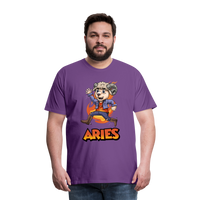 Thumbnail for Men's Playful Aries Premium T-Shirt - purple